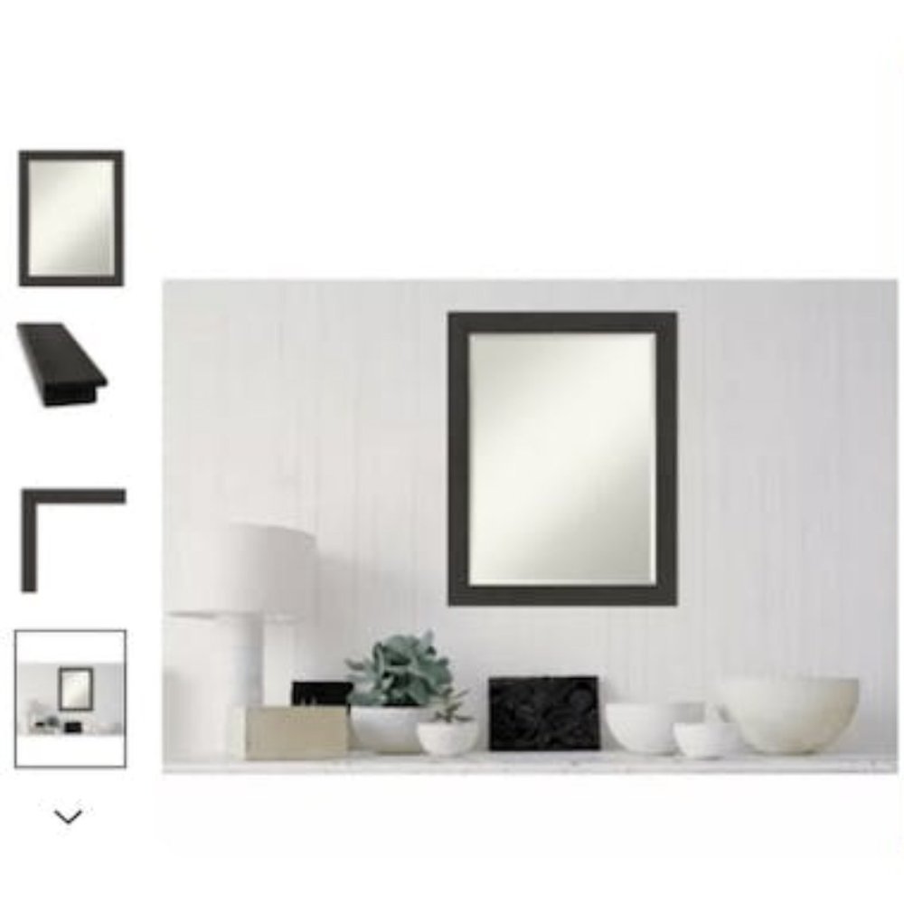 AMANTI Art Rustic Plank Framed Bathroom Vanity Wall Mirror, Various Sizes